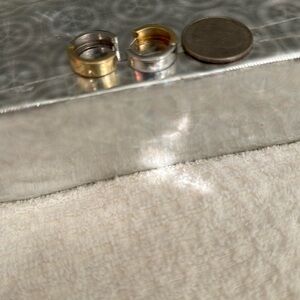 14 Kt 2 toned solid gold beautiful classic huggie